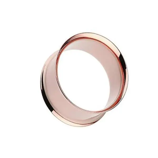 rose gold Junloupy 2 шт, стальная ушная раковина, тоннели, беруши для ушей, телесные серьги, измерительные приборы, винтовые ar растяжки, пробки и тоннели, пирсинг, набор для тела - Окраска металла: rose gold