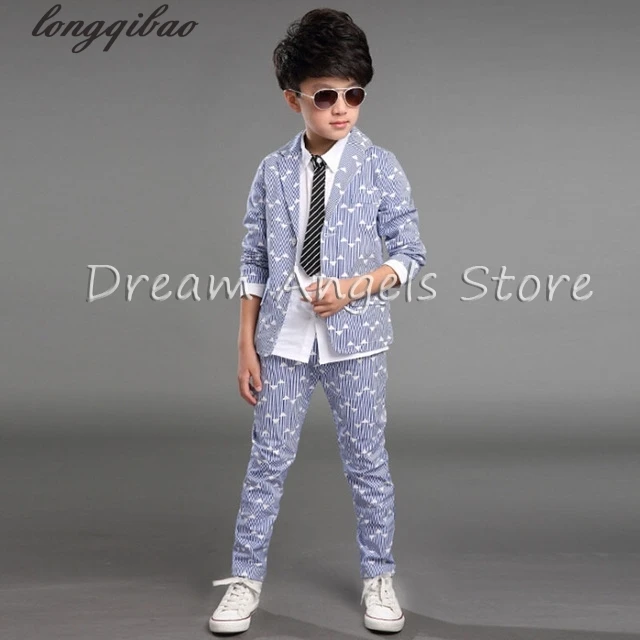 Boy kid formal suits boy blazer suit set children jacket &amp pants classic for clothing | Детская одежда и обувь