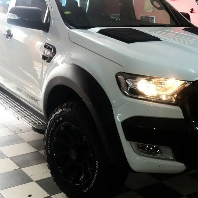 6 дюймов крыло вспышки черный Брызговики для Ford Ranger T7 двойная кабина