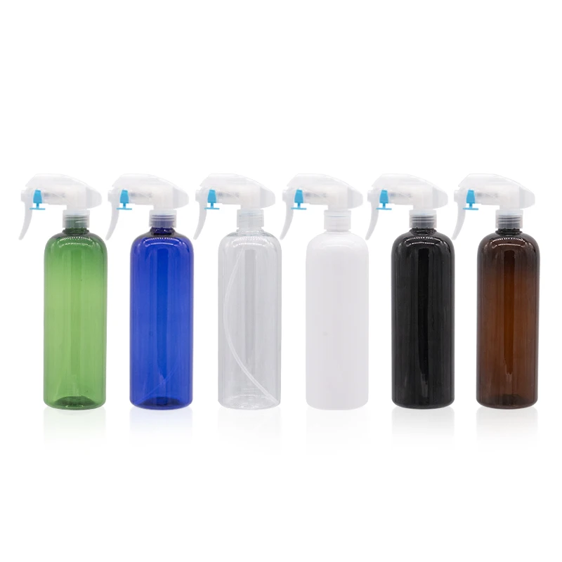 500ml Trigger Spray Pump Bottles PET Plastic Empty Clear Bottle With Pump 500ml PET Packaging For Personal Care Household