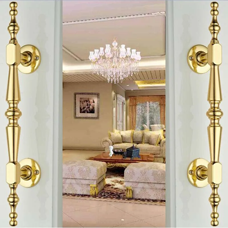 

250mm high quality gold wood door handles silver wood door pulls zinc alloy home KTV office hotel wood door handle