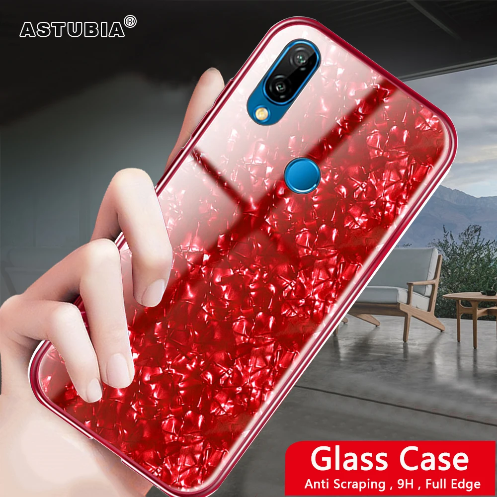 Luxury Tempered Glass Case For Huawei Honor 8X Max Cover Hard Shell Pattern 10 Play Funda |