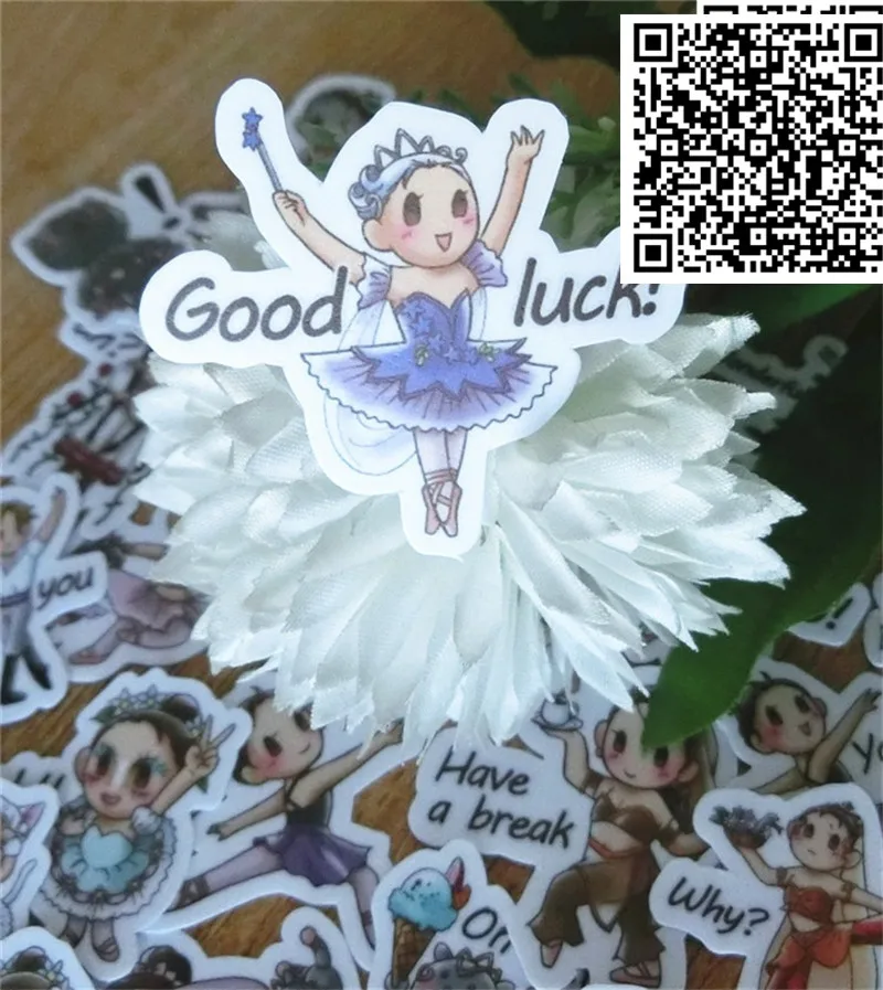 39 pcs Dancing girl Stickers for Notebook Planner Cute Cartoon Decorative Style toy Sticker Scrapbooking For Laptop Children | Дом и сад