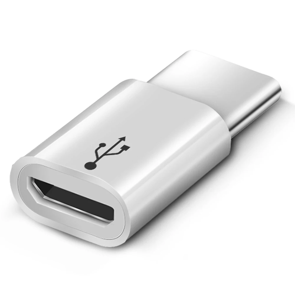 Белый Usb type-C адаптер Micro USB Женский на USB-C Мужской конвертер Usbc Кабель зарядного устройства адаптер для samsung S9 S10 S8 Xiaomi huawei type c - Цвет: Белый