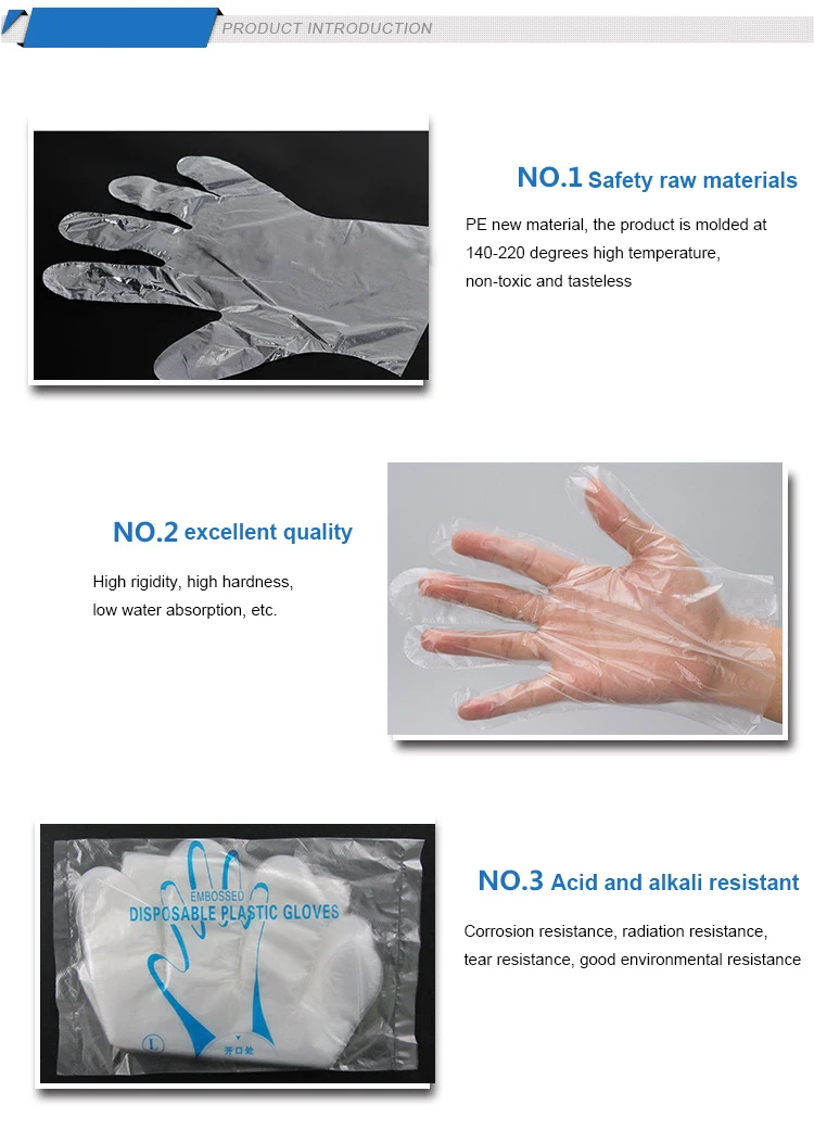 100pcs Disposable Gloves Disposable Plastic Gloves Beauty Salon Thickening Catering Food Grade