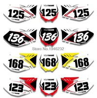 h2cnc custom number plate background graphics sticker decal for yamaha yz250f yz450f 2006 2007 2008 2009 yz 250f 450f