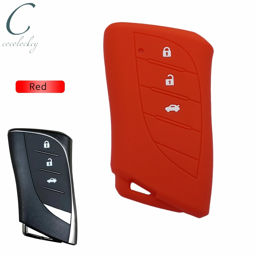 Cocolockey чехол для автомобильного ключа lexus es200 250 260 300h 3 кнопки смарт ключ 2018 2019