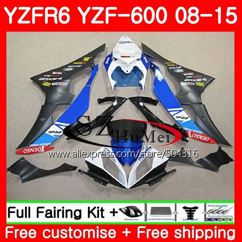 

Обтекатель для YAMAHA YZF600 YZFR6 08 синий черный 09 10 11 12 13 14 15 70SH13 YZF-R6 YZF R6 2008 2009 2010 2011 2012 2013 14 2015