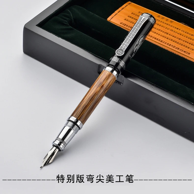

Перьевая ручка, из бамбукового металла, 1,2 мм, выбор чернил