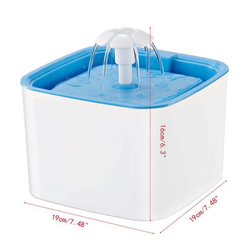 Автоматический питьевой фонтан для домашних животных кошек собак синий