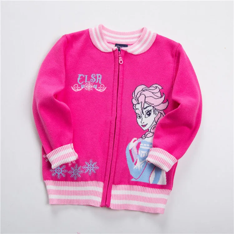 S30190-rose red Свитера для мальчиков; Кардиган для девочек; сезон осень-зима; детская одежда; топы с длинными рукавами с рисунком собаки, утки; жаккардовое переплетение - Цвет: S30190-rose red