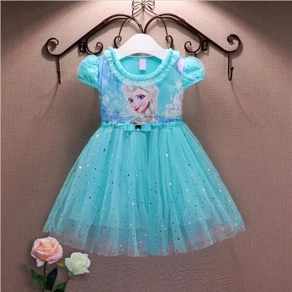 as picture Платье для девочек; платье Снежной Королевы; платье принцессы с героями мультфильмов для костюмированной вечеринки; платья Эльзы и Анны для девочек; платье для дня рождения; костюм; одежда для детей - Цвет: as picture