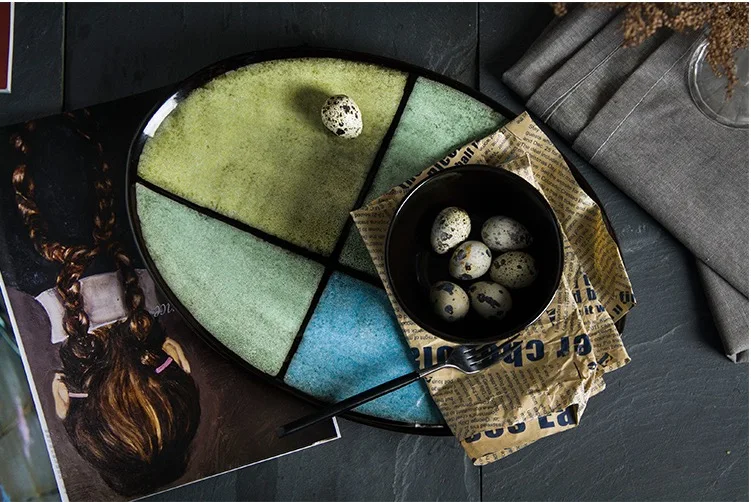 Многоцветная керамическая посуда пищевые контейнеры палочки миски для бэнто