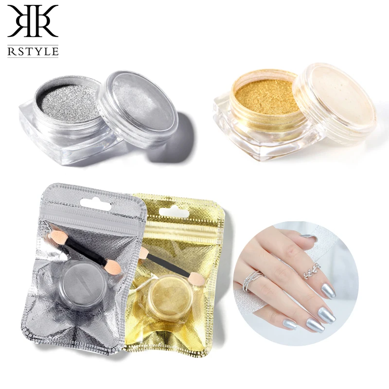 ROSALIND золотой и серебряный блеск для ногтей алюминиевые хлопья магический