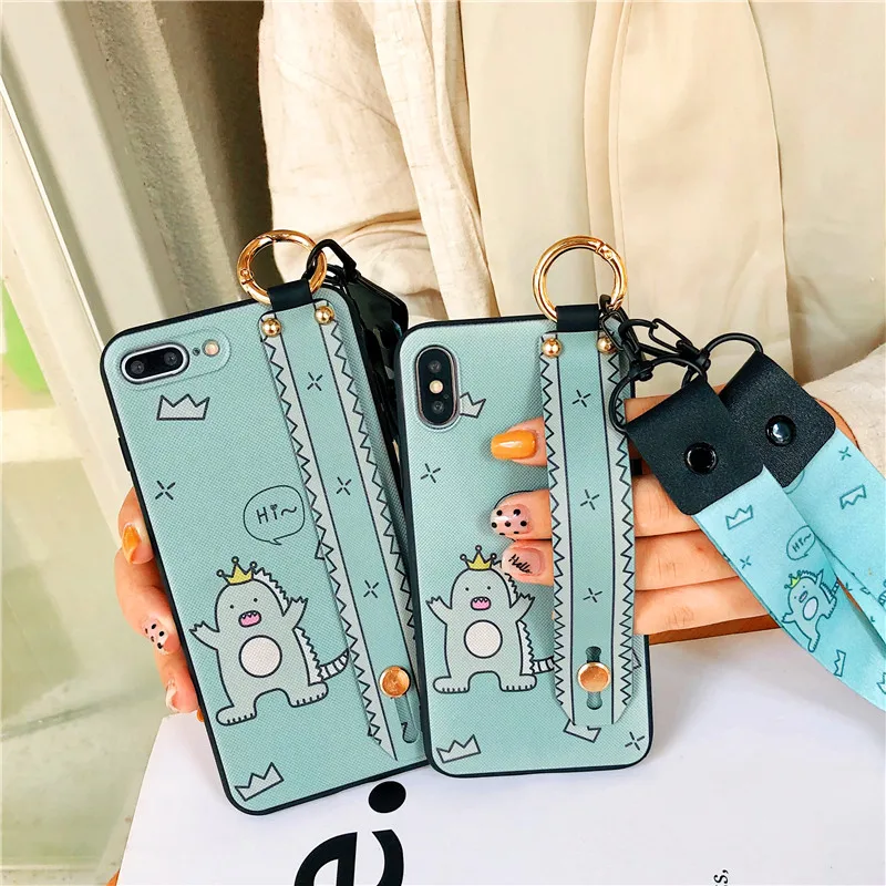 Тиснение браслет веревочный чехол мягкий для телефона s iPhone 11 pro 6 7 8 Plus X XR XS Max