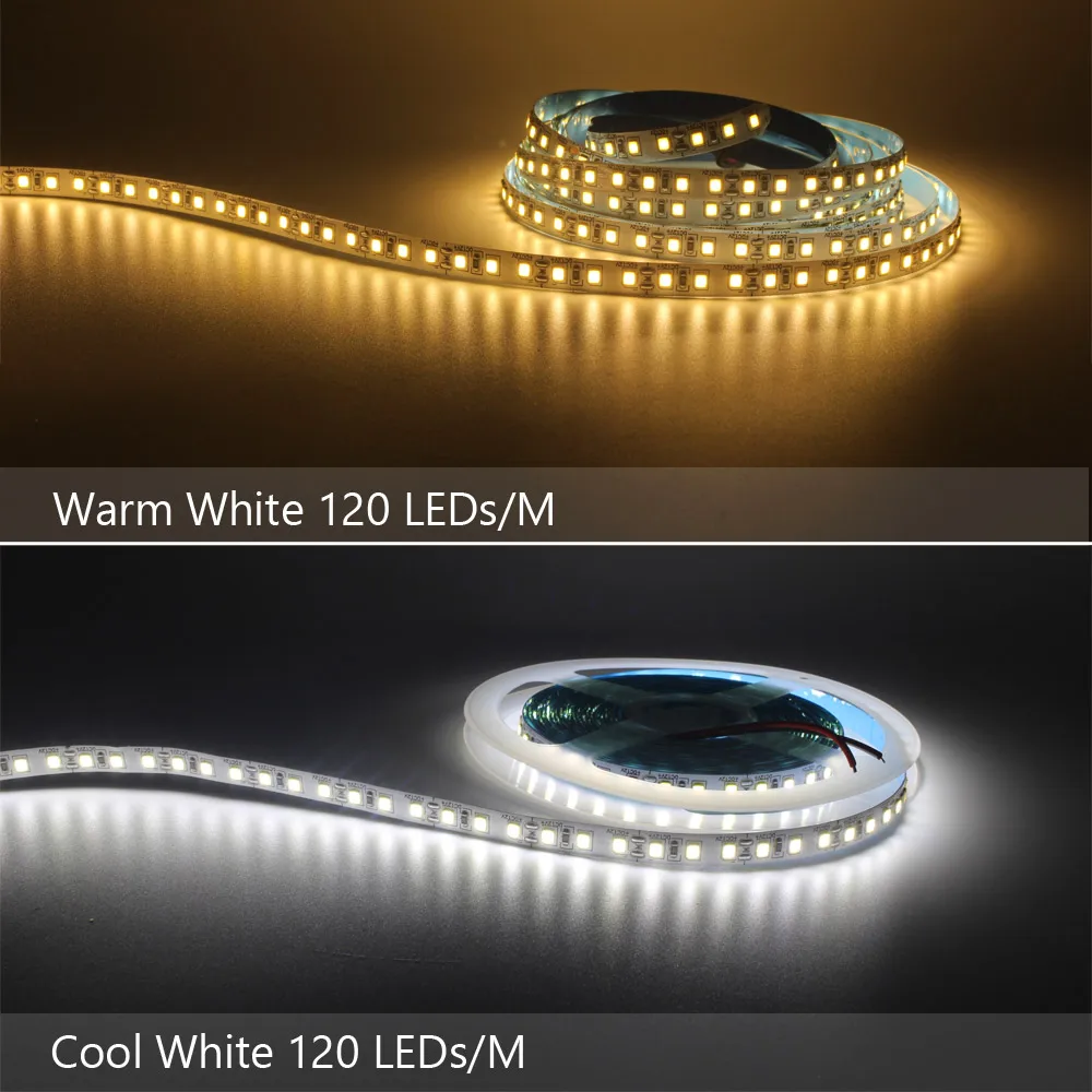 Светодиодная лента 12V DC 1M 2M 3M 4M 5M SMD 2835 120LEDs 240LEDs Tira LED Гибкая ленточная лампа 3000K