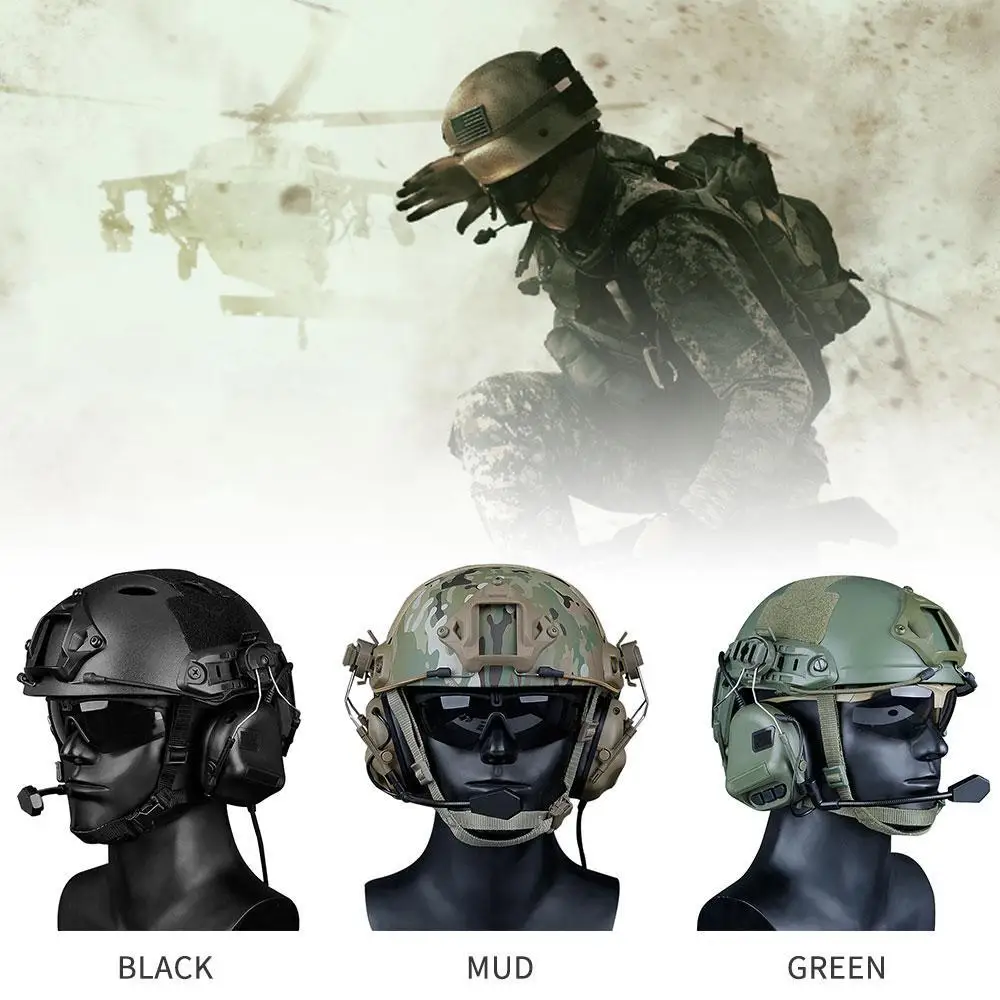 Наушники Softair Aviation наушники Comtac II для быстрых шлемов и пелторов набор адаптеров