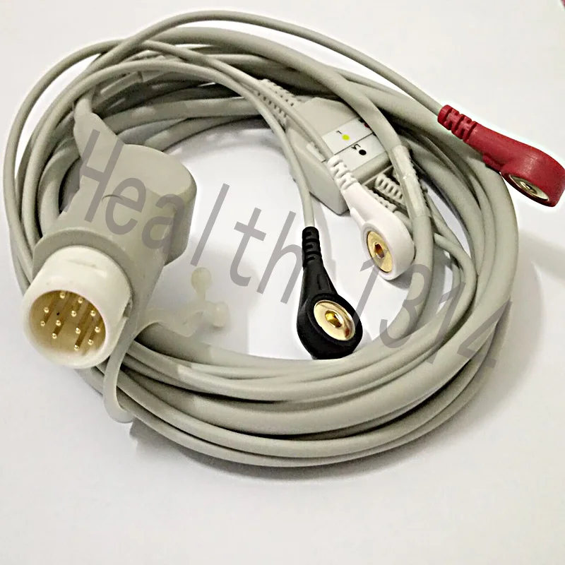

Совместим с 12pin Philips (HP) пациента ЭКГ/ЭКГ монитор с AHA 3 свинцовый кабель и оснастки Leadwire