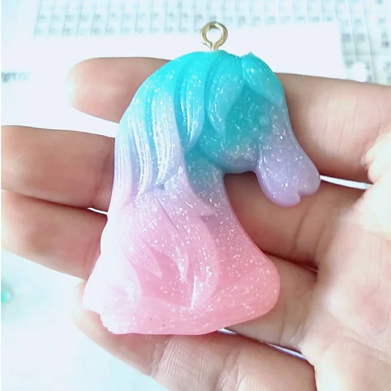 2шт новый год Единорог любовь подвеска Подвески Diy ювелирных изделий ожерелье с