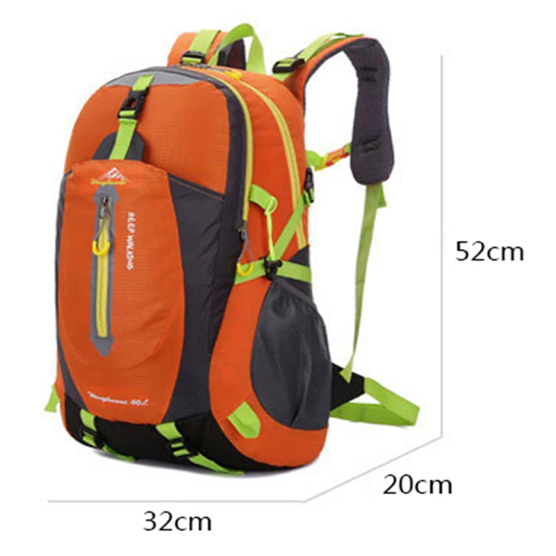 40L нейлоновый походный рюкзак для альпинизма кемпинга треккинга дорожная