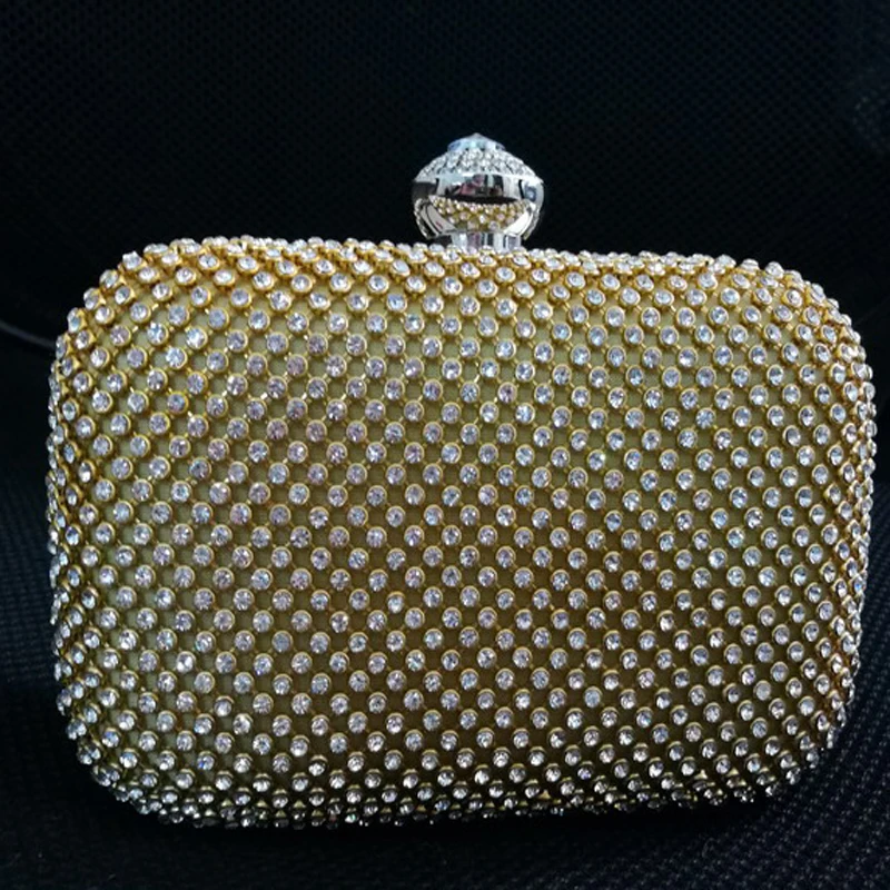 Новая мода Роскошный со стразами шикарная Женская вечерняя сумка клатч