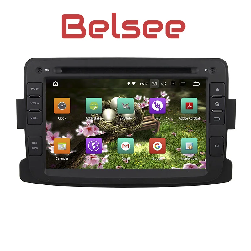 Belsee Android 8,0 DVD Радио Navi Автомобильный мультимедийный для Renault Dacia Sandero Duster Captur Lada Xray 2 Logan 2 2013