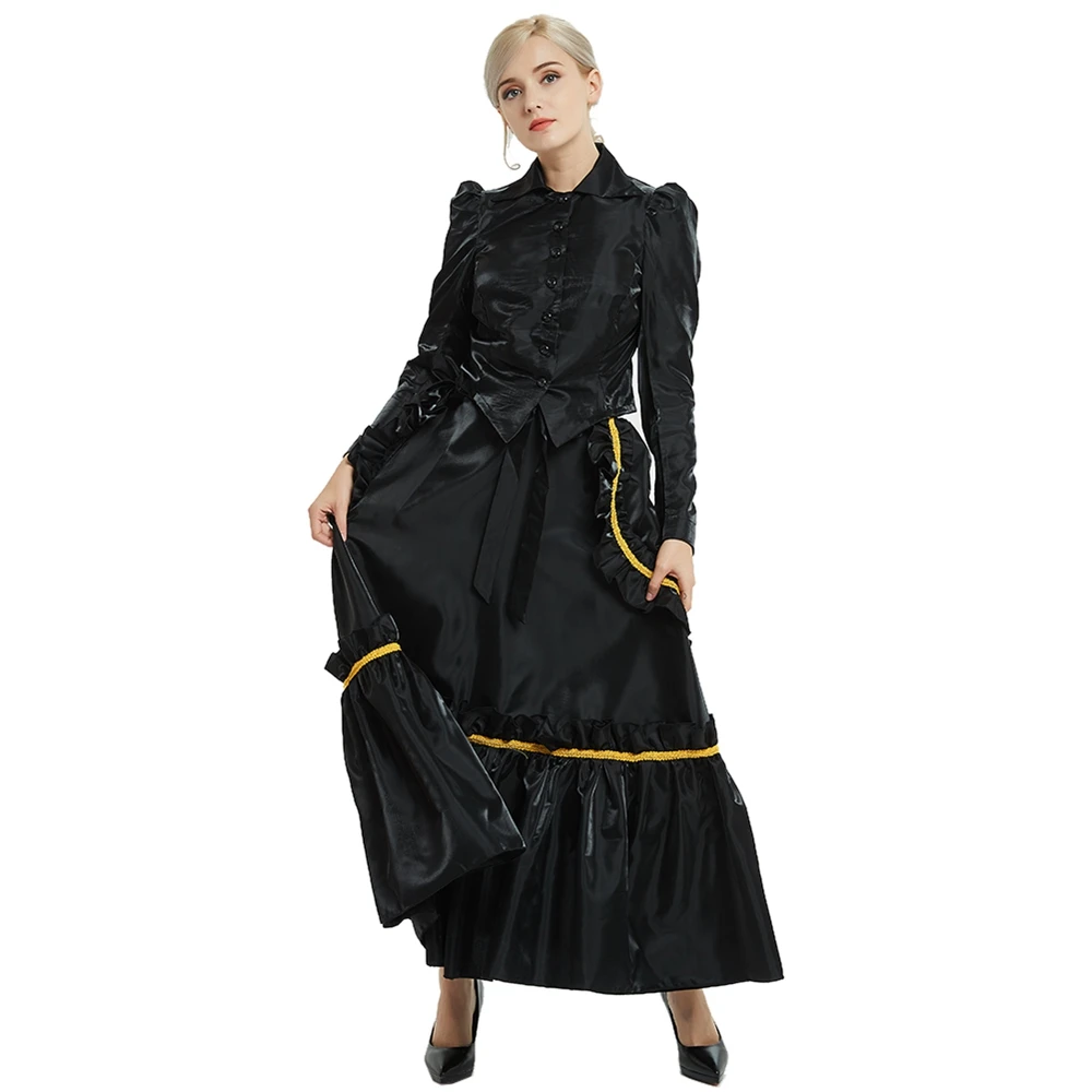 Женщины Эдуардский викторианской суеты платье Vintage гражданской войны