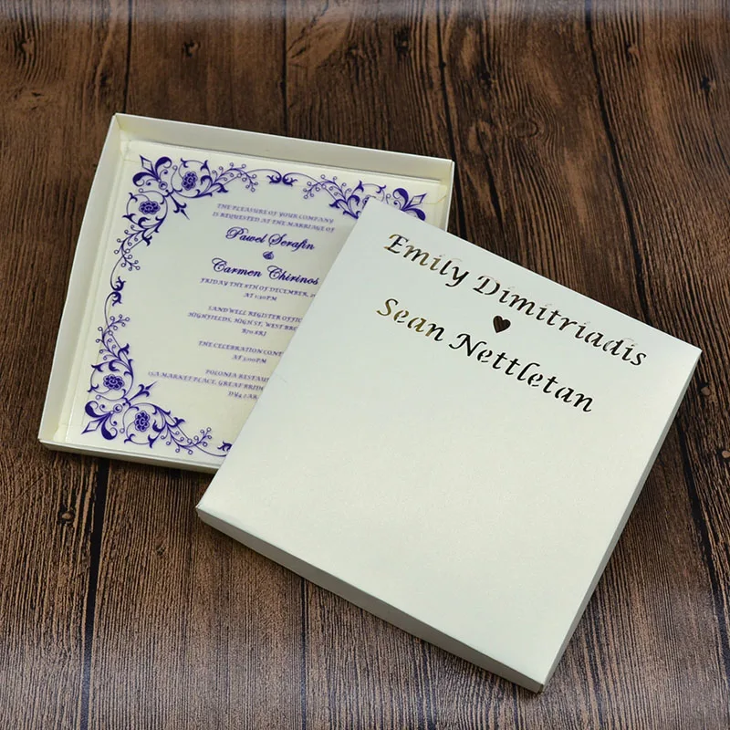 Wholesale cheap customized transparent acrylic wedding invitation card for wedding invitations