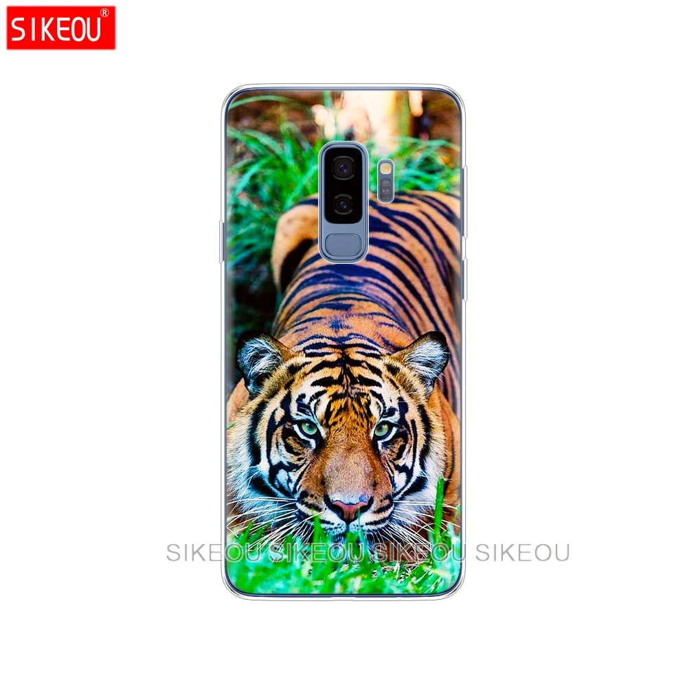 Силиконовый чехол для Samsung Galaxy S9 S8 S7 S6 edge S5 S4 S3 PLUS телефона с львом тигром модным