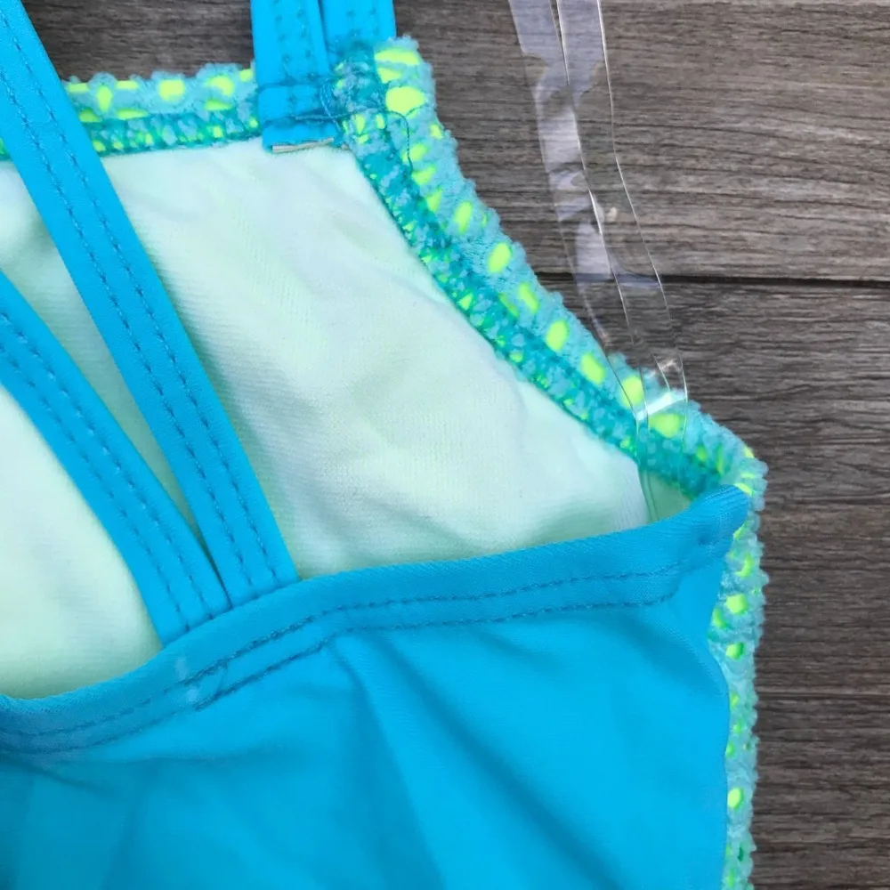 2020 кружевной купальник для девочек с бантом купальный костюм детский цельный