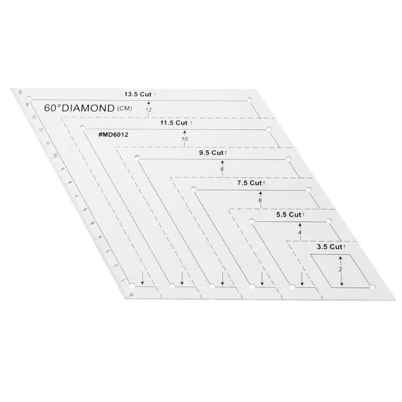 

Transparent Patchwork Ruler Quilting Sewing Craft Scale Hexagon Diamond Ruler DIY Handmade Tailor Home Sewing Tools