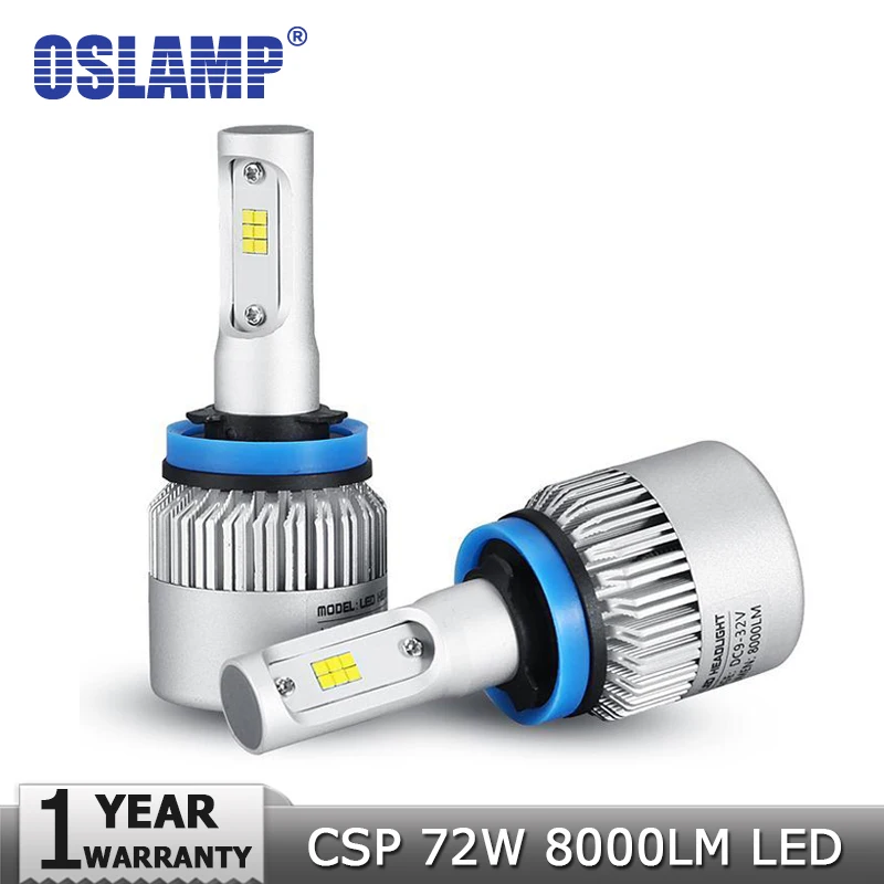 Oslamp H4/H7/H11/H13/9005 (HB3)/9006 (HB4) 72 Вт 8000lm 6500 К светодиодный фар автомобиля лампы Hi Lo луч