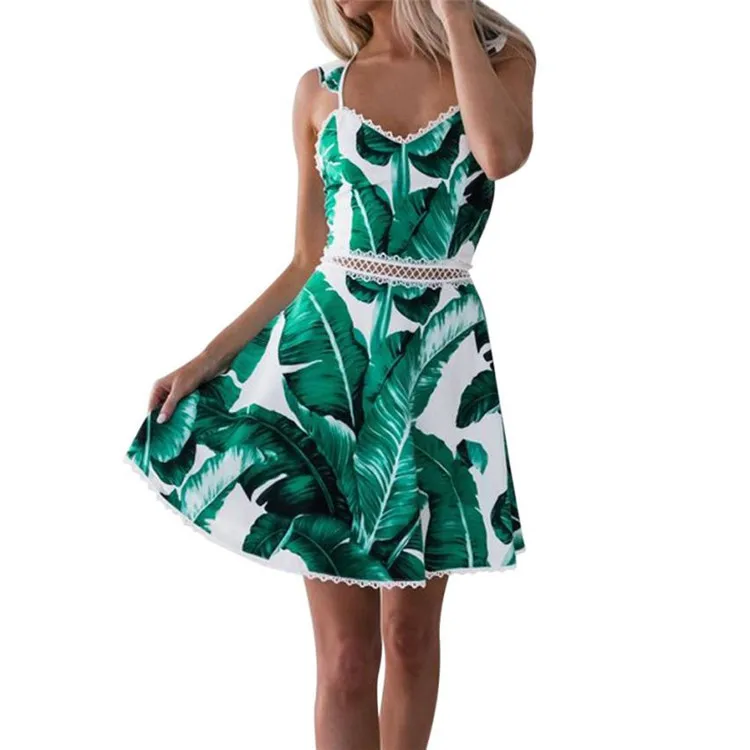Платье новое высокое качество летнее кружевное мини платье без рукавов с принтом