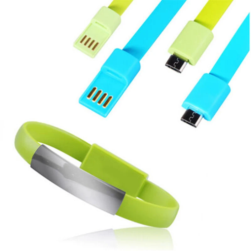 Данных Зарядное устройство кабель для iPhone Мини короткие плоские браслет Micro