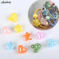 acrylic big mickey star love heart colorful beads for fashion jewelry diy making through hole pearl hair ring accessory