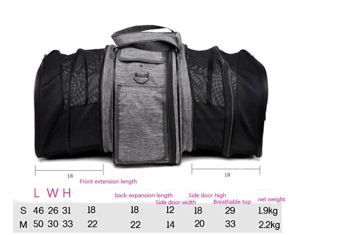 

2019 new year Newst DODOPET Large Expandable Collapsible Trolley Dog Grate Breathabale Pet Carrier Portable Pet Bag