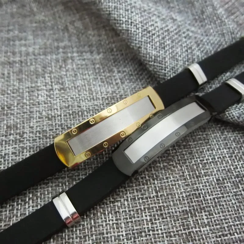 Силиконовый браслет Браслеты нержавеющей стали и браслеты Повседневное