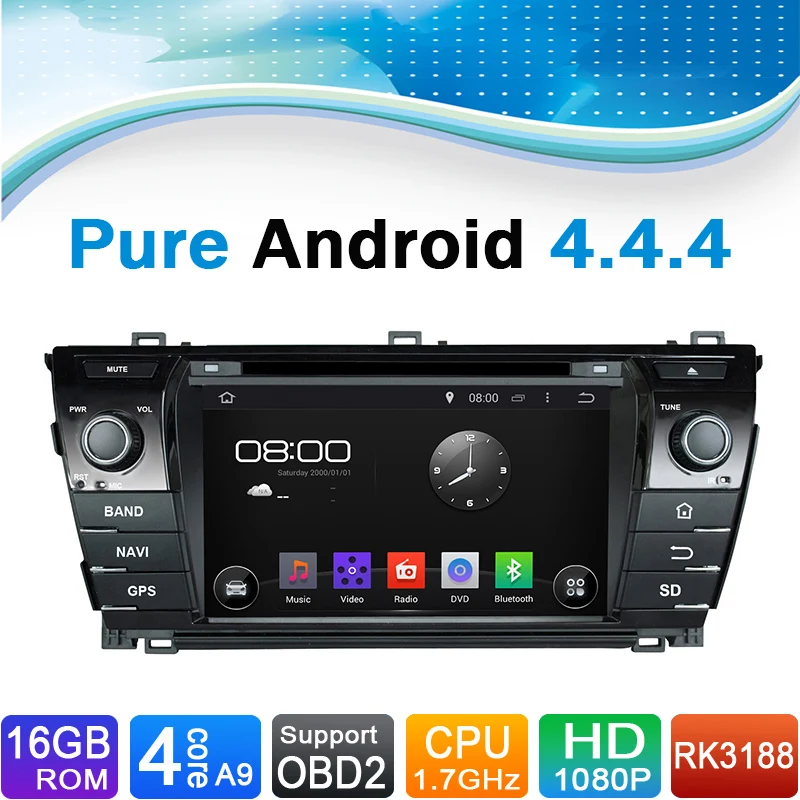 

Pure Android 4.4.4 Car DVD GPS Navigation System for TOYOTA COROLLA 2014