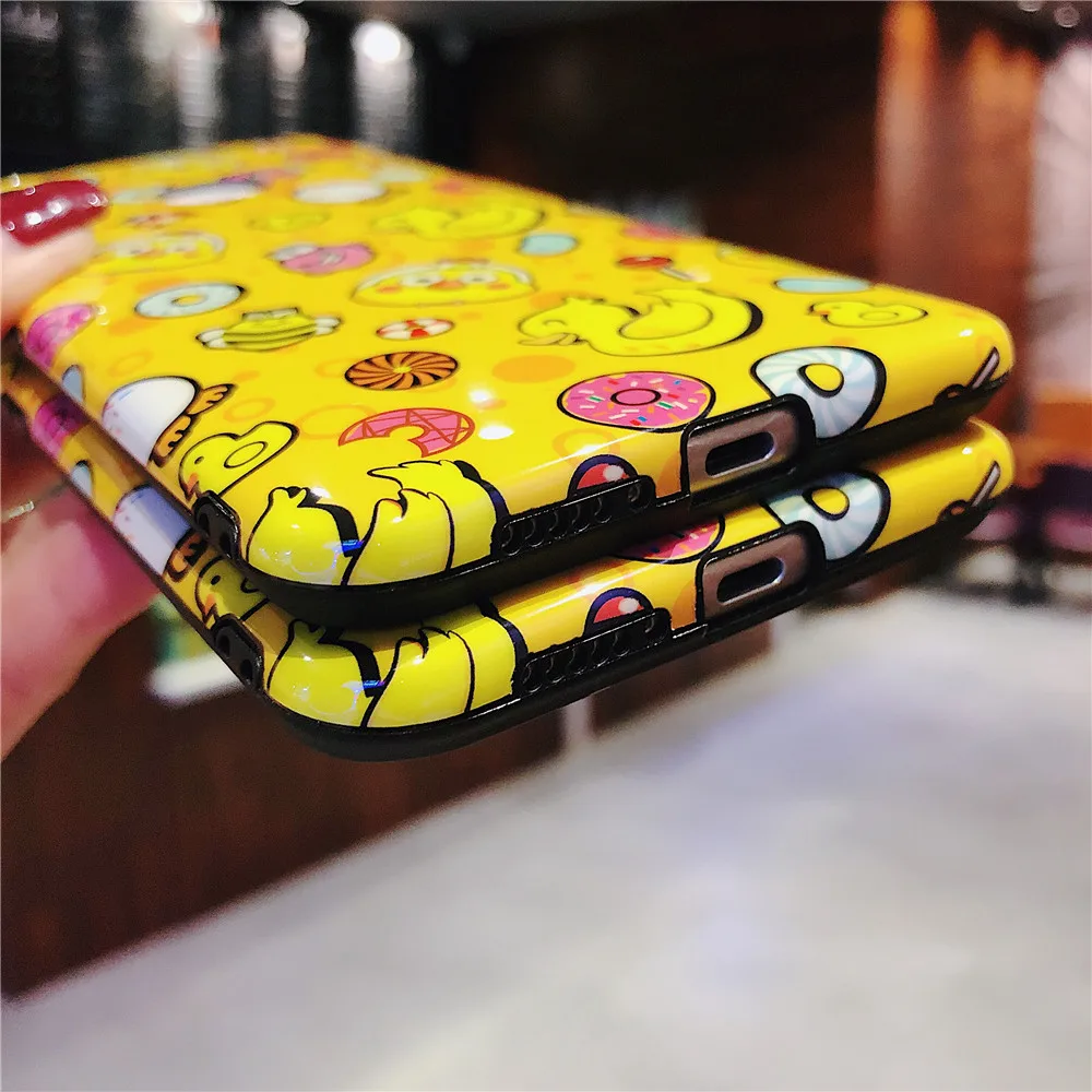 IMD Soft Case for Xiaomi 6X 8 9 SE Yellow Duck Little Bee Candy Cartoon Covers Mix 3 Anti-fall Protective Phone Cases |