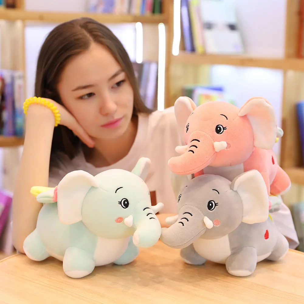 30-60cm Giant Size Elephant Plush Toys Cute Pink Grey Soft Stuffed Animal Large For Children Girl Birthday Gift | Игрушки и хобби