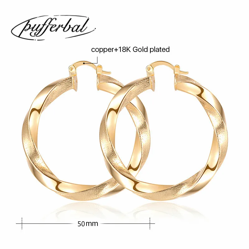 New Creative Jewelry High-Grade Elegant Earrings Gold Color Square Tube Round Wedding Party Earring For Women 50mm ZK40 | Украшения и