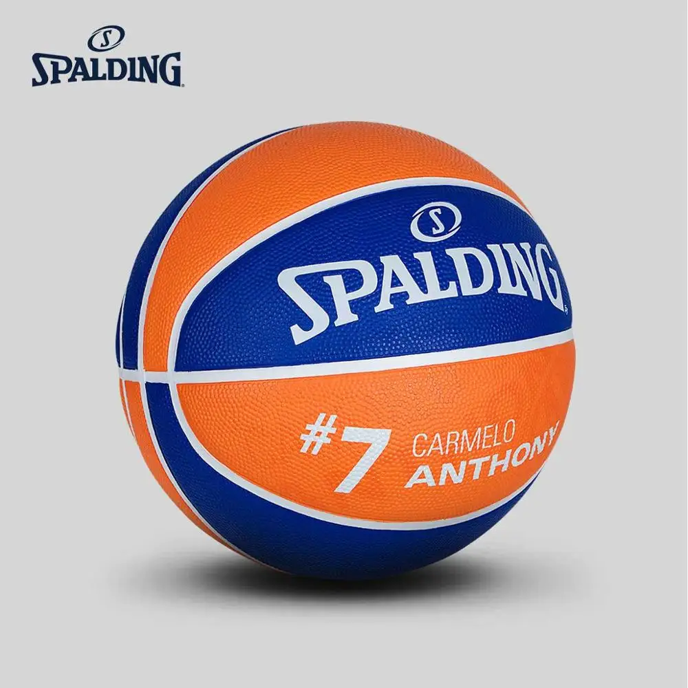 SPALDING outdoor Carmelo Anthony signature basketball official size 7 rubber men's match ball basketbol 83-341Y