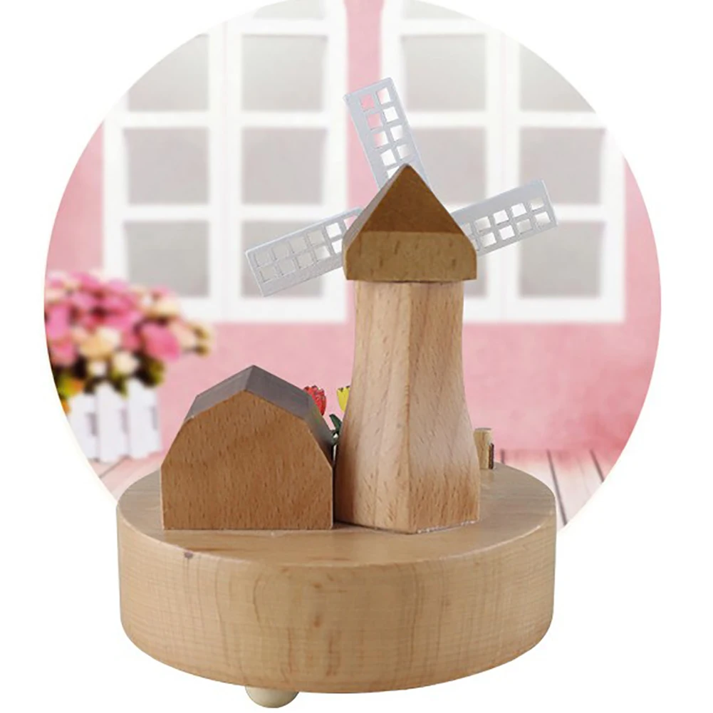 Каваи Zakka карусель музыкальные коробки деревянная музыкальная шкатулка деревянные поделки Ретро подарок на день рождения X-mas винтажные аксессуары для украшения дома