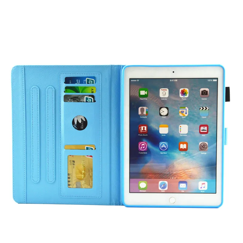 Wekays для нового Ipad 9 7 2018 кожаный чехол с мультяшным деревом Coque Apple дюймов 2017 A1822 A1823