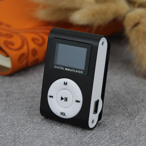 Черный DAONO автомобильный мини USB Клип ЖК-экран MP3 музыкальный плеер Поддержка MP3-плеер USB спортивный металлический музыкальный плеер - Цвет: Черный