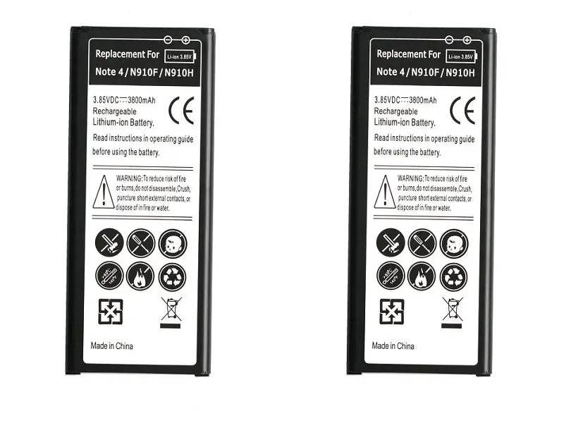 2x3800 мА/ч EB BN910BBE U/K Замена литий ионная аккумуляторная батарея для Samsung Galaxy Note 4