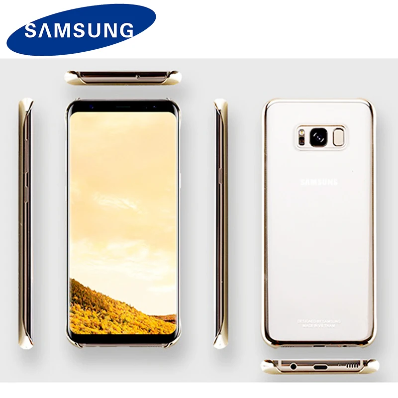 Оригинальный samsung S8 чехол для Galaxy G950 Plus G955 противоударный прозрачный
