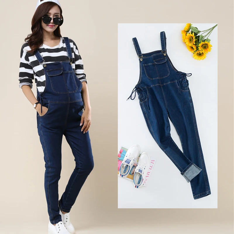 Женские джинсовые комбинезоны для беременных повседневные Комбинезоны с