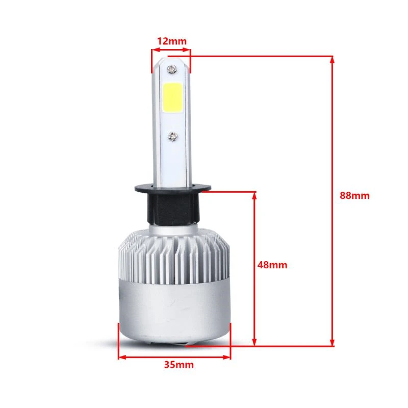 2 шт./комплект Автомобильные светодиодные лампы h1 COB 6500 лм к 12 В|Передние LED-фары
