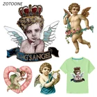 Термонаклейки ZOTOONE для одежды, в полоску ангела